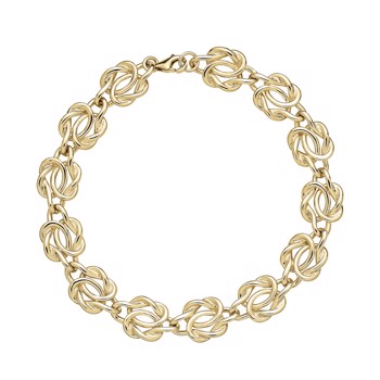 Armbånd med knude i 8 karat guld, 19 cm – Lund Copenhagen